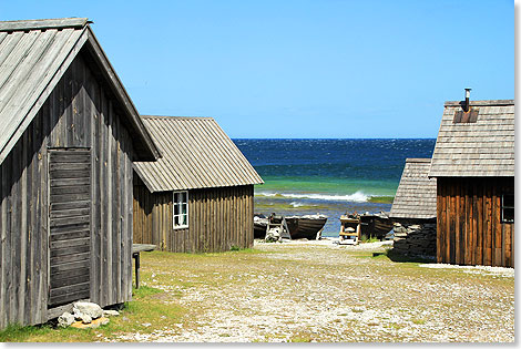 Blick in den Innenhof der kleinen Fischersiedlung.