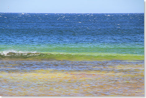 Immer wieder faszinierend: die Farben der Ostsee  fast wie in der Karibik.