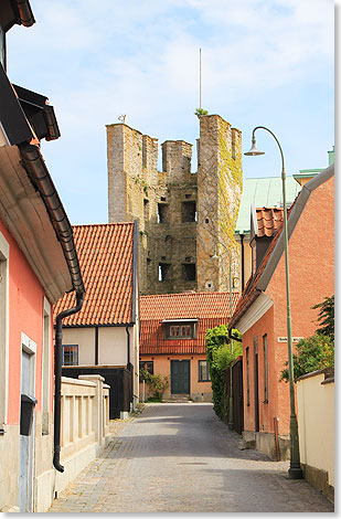 Kajsartornet-Turm an der stlichen Stadtmauer von Visby.