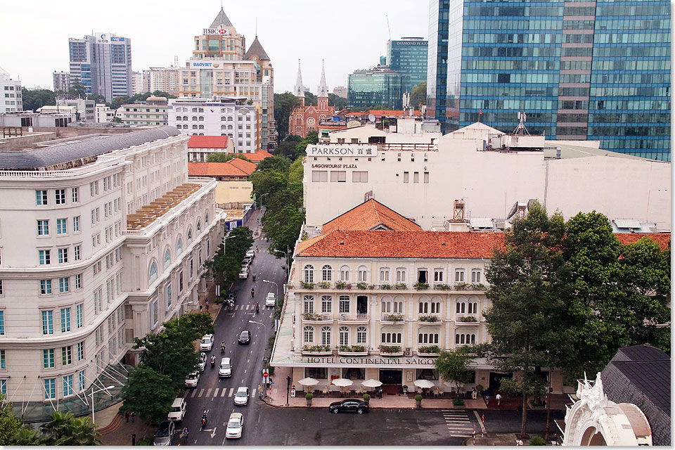 Vom Caravelle-Hotel blickte Peter Scholl-Latour hinber zur Kirche Notre Dome Saigon.