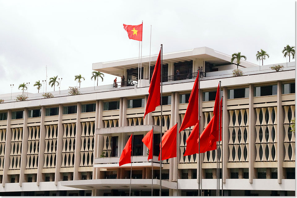 Der Wiedervereinigungs-Palast in Ho Chi Minh City war der frhere Sitz des Prsidenten von Sd-Vietnam, heute ein Kriegs-Museum.