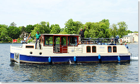 Foto: Dr. Peer Schmidt-Walther, Stralsund Mit dem Hausboot MÜRITZ SAIL in vier Tagen quer durch Brandenburg.