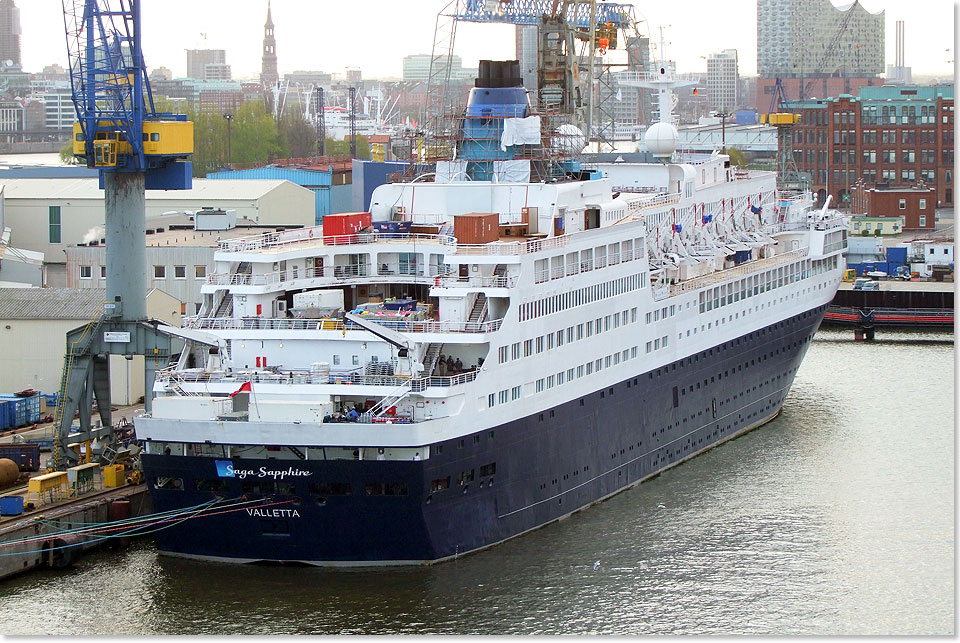 Im Sommer luft die SAGA SAPPHIRE zwei deutsche Kreuzfahrthfen an, am 20. September Wismar und am 21. Juni und 17. Dezember Bremerhaven.