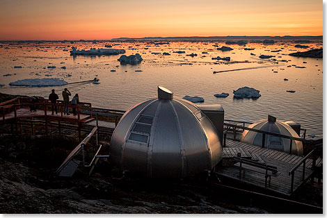 Das Hotel Arctic in Ilulissat hat eine traumhafte Aussicht.