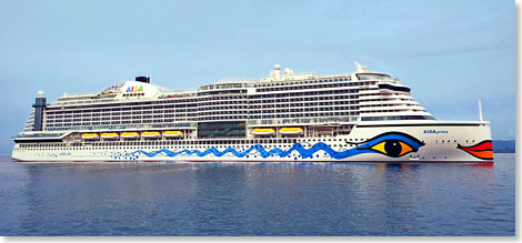 Foto: AIDA Cruises, Rostock Nach derzeitiger Planung soll die AIDAprima nun am 21. April um 8 Uhr erstmals in Hamburg festmachen.