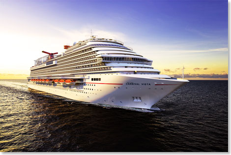 Die neue CARNIVAL VISTA mit einer Vermessung von 135.000 BRZ.