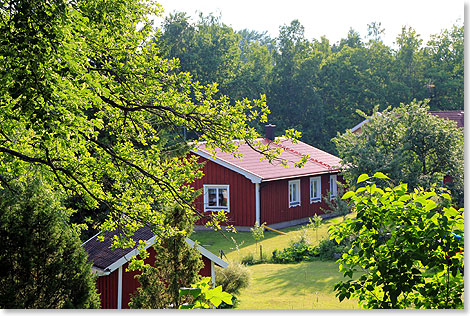 Typisches Schwedenhaus in Hargshamn.