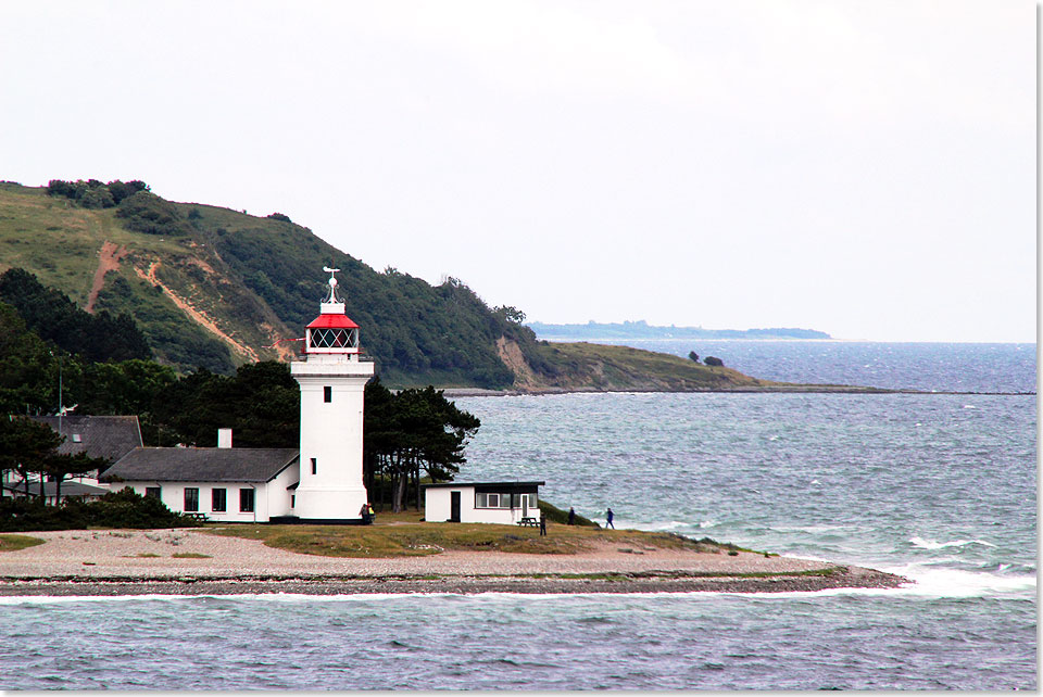 Der Leuchtturm Sletterhage an der Sdspitze der Halbinsel Hegenaes, stlich von Aarhus.