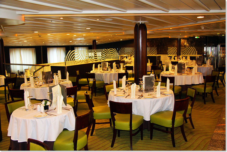 Das Kensington Restaurant ist das kleinere der beiden Hauptrestaurants an Bord der MAGELLAN.