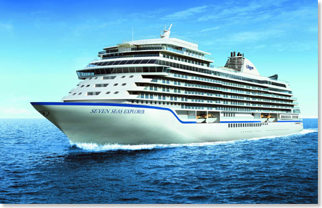 Die SEVEN SEAS EXPLORER von Regent Seven Seas Cruises.