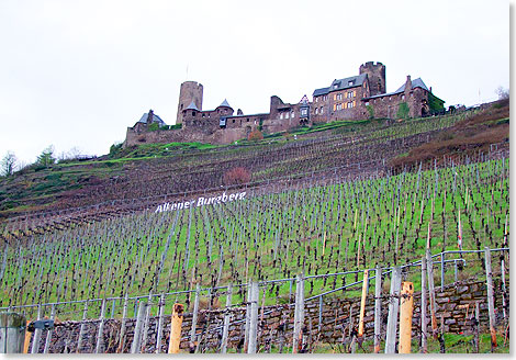 Unterhalb der Burg Thurant mit der Lage Alkener Burgberg.