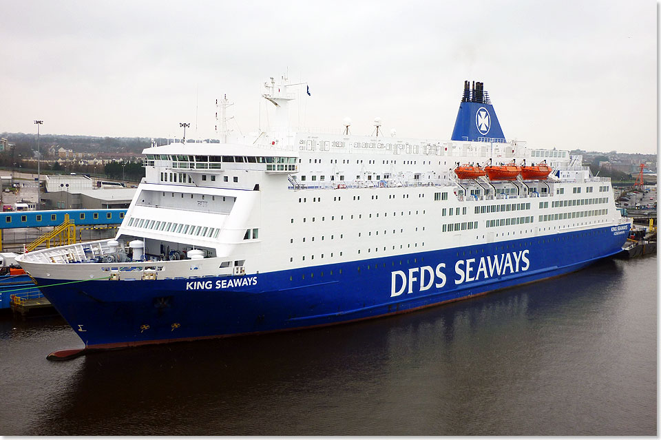 Die KING SEAWAYS hat am Vormittag an ihrem Anleger in North Shields/Newcastle festgemacht.