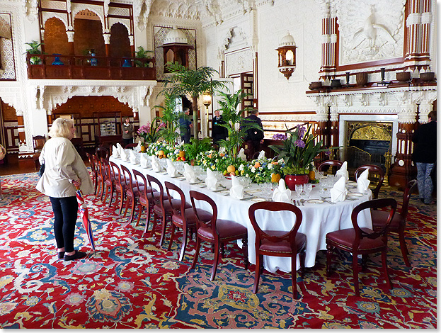 Knigin Victoria zelebrierte hier Bankette: Der Speisesaal des Osborne House auf der Isle of Wight.