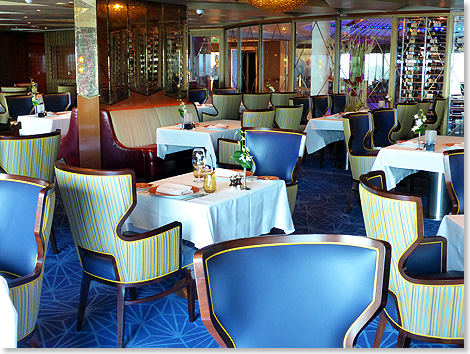 Der Pinnacle Grill ist das Gourmetrestaurant der KONINGSDAM  mit hervorragendem Service und kulinarischen Spitzenleistungen.