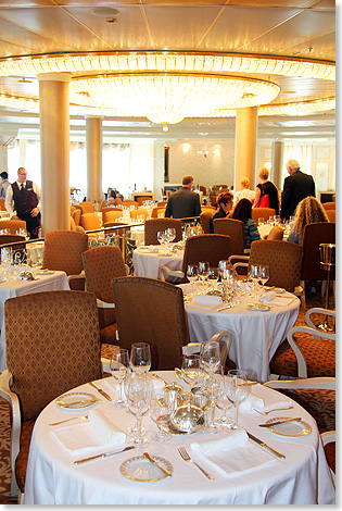 Der edle Grand Dining Room ist das grte Restaurant an Bord der MARINA.
