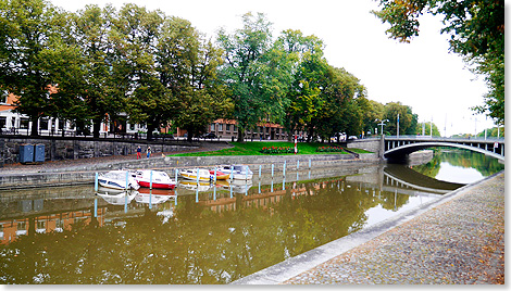 Der Aurajoki auf Hhe der Dombrcke.