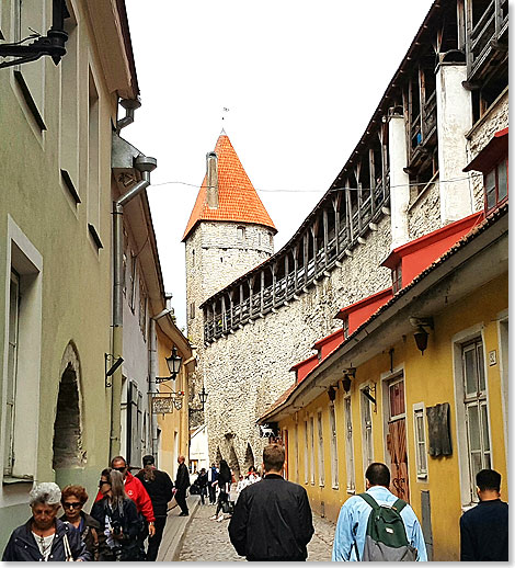 An der Stadtmauer in Tallinn.