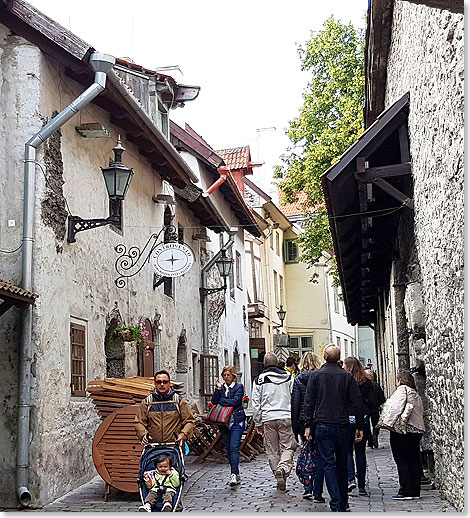 Eine Gasse in der Altstadt von Tallinn.