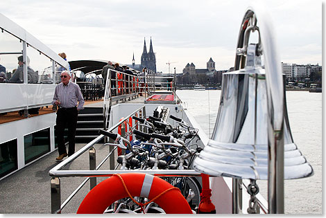 Der offene Fahrrad-Schuppen auf dem Oberdeck.