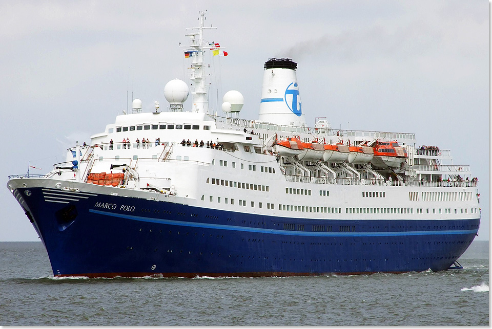 Die PARCO POLO verkehrte schon von 1979 bis 1984 und letztmalig im Sommer 2008 fr den deutschen Seereisenveranstalter Transocean Tours. 