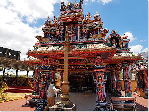 Ein Buddhistischer Tempel in Port Louis.