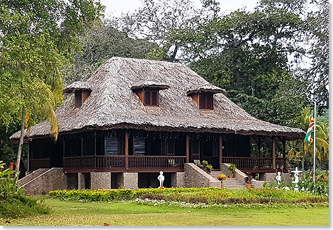 Das historische Gouverneurshaus auf La Digue.