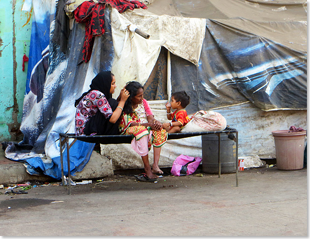 Stadtslum in Mumbai/Indien.