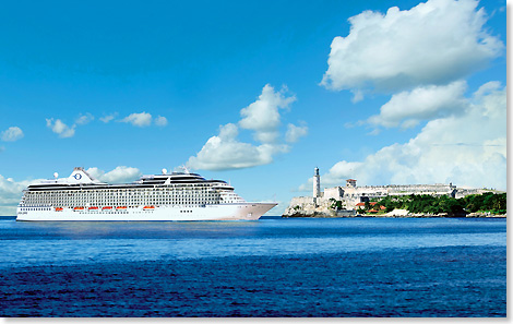 Das Unternehmen kndigte an, dass die erste Kreuzfahrt nach Kuba an Bord der MARINA von Oceania Cruises am 7. Mrz 2017 ab Port Miami ablegen wird.