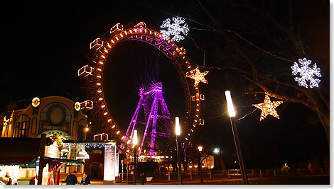 Am Prater lockt der Wintermarkt.