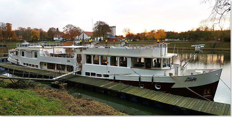 MS LIBERT hat zum bernachten in Verden an der Aller festgemacht.