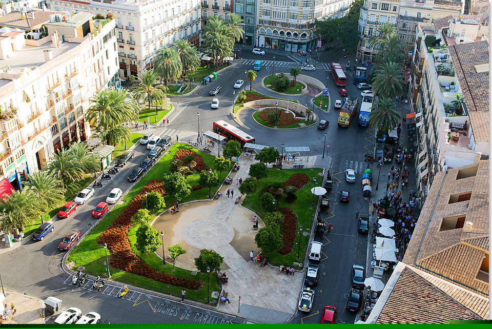 Die Altstadt von Valencia: Plaza de la Reina von oben.
