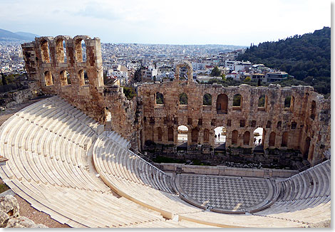 Das Theater des Dionysos in Athen kann heute noch genutzt werden. 