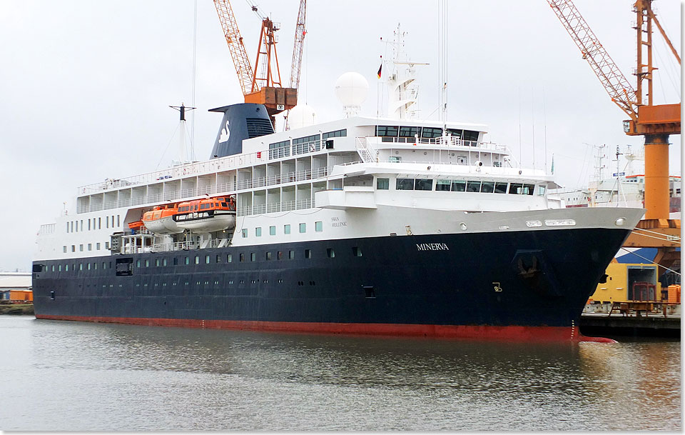 Derzeit liegt die MINERVA noch an der Dalbenpier der Lloyd Werft, wird aber demnchst noch in den Kaiserhafen 3 verlegt.