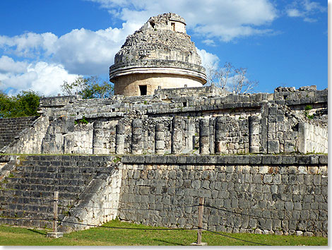 Der Schneckenturm  Caracol  diente zur Maya-Zeit als Observatorium.