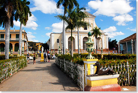 Im Park vor der Kathedrale von Trinidad.