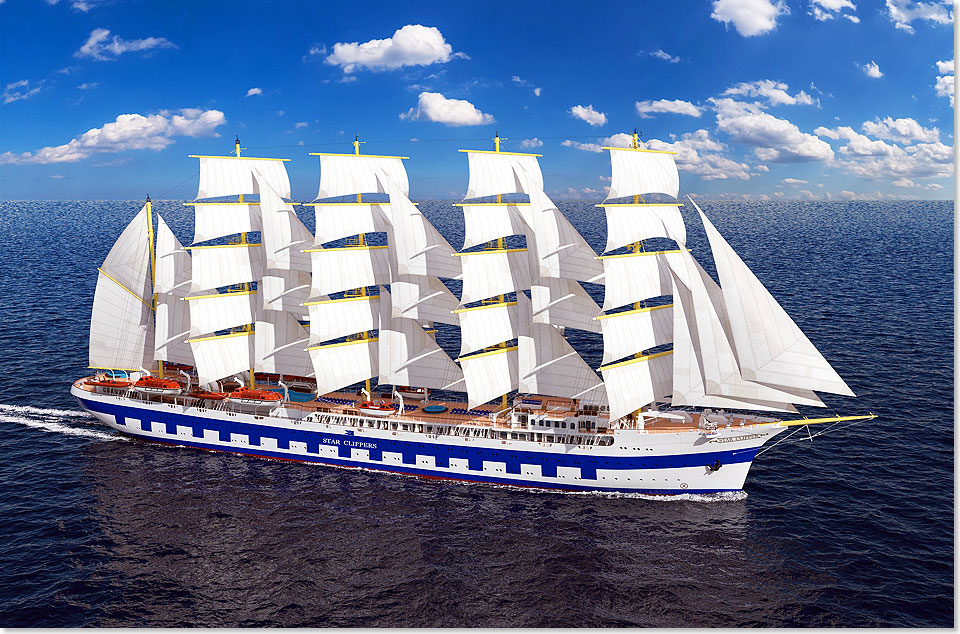 Ursprnglich zur Ablieferung Ende 2017 angekndigt wird wohl die neue FLYING CLIPPER von Star Clippers, dem grten Anbieter von Segelkreuzfahrten, erst im Jahr 2018 in Fahrt kommen. 