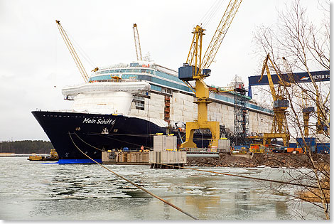 Im Mai wird die Meyer Turku Werft in Finnland den vierten Neubau von TUI Cruises, die MEIN SCHIFF 6 abliefern.