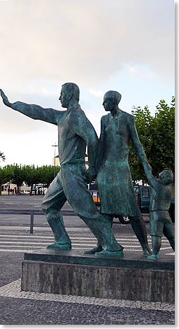 Auswanderer-Denkmal in Ponta Delgada.