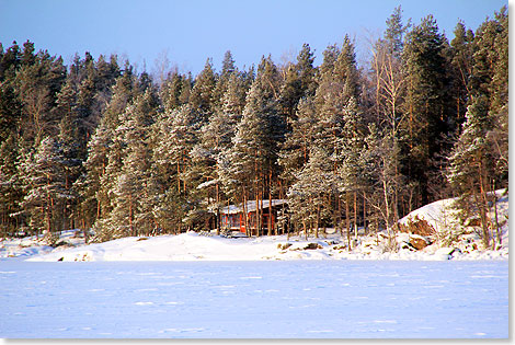Nur im Sommer zu nutzen ein, mökki oder Ferienhaus am Saimaa See.