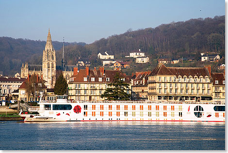 Die A-ROSA VIVA in Caudebec-en-Caux an der Seine.